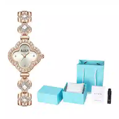 AIVN Lucky Clover Quartz Blue Dial