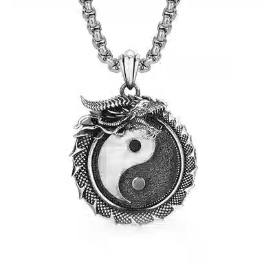 IDEAGEMER Yin Yang Dragon Necklace