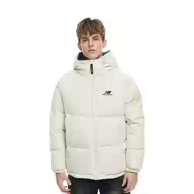 New Balance Reversible Logo Puffer Jacket White
