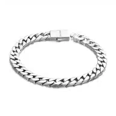 IDEAGEMER Cuban Bracelet 925 Silver