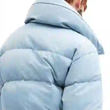 Coach FW24 Jacquard Print Down Jacket Light Blue