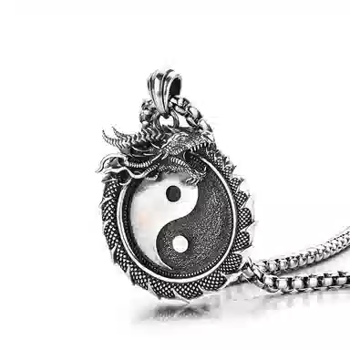 IDEAGEMER Yin Yang Dragon Necklace