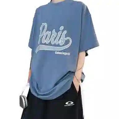 Balenciaga FW24 Faded Blue Tee