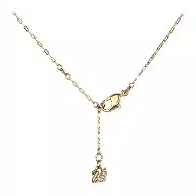 Swarovski Double Heart Necklace Gold
