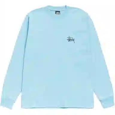Stussy Classic Logo Crewneck Long Sleeve Tee