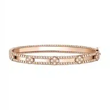 Van Cleef & Arpels Perlée Sweet Clovers Bracelet Rose Gold