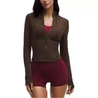 lululemon Hooded Zip Jacket Khaki