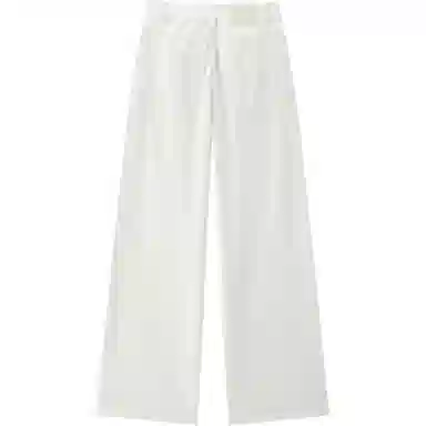 太平鸟 纯色口袋高腰直筒牛仔裤 女款