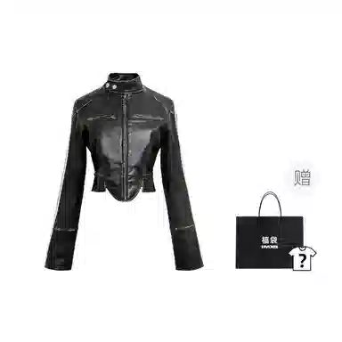 IMXS Retro Stripe Slim Leather Jacket