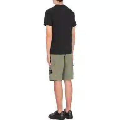 Stone Island SS25 Letter Print Crew Neck T-Shirt Navy