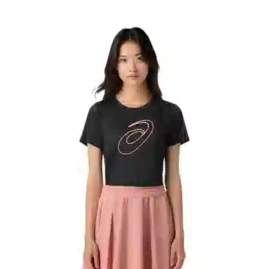 Asics Logo Crewneck T-Shirt Black