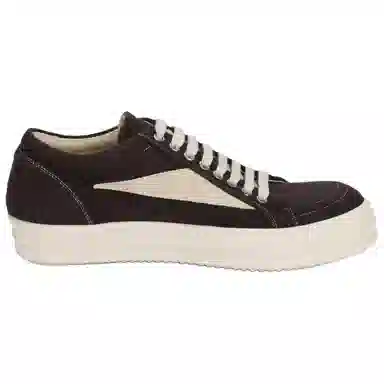Rick Owens DRKSHDW Suede Lace-Up Platform Low Sneakers Brown