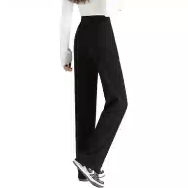 法文箱子 纯色长裤宽松休闲裤 女款 黑色