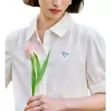 茵曼 翻领休闲短袖衬衫 女款