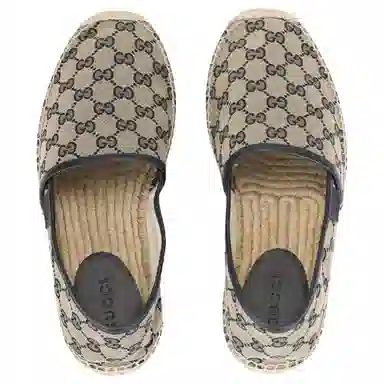 Gucci GG Slip-On Fisherman Shoes Blue