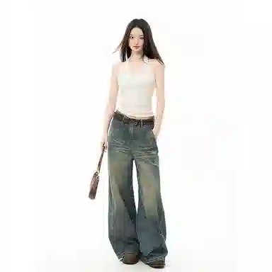 柏黛妃 设计感美背修身时尚吊带 女款 浅杏色