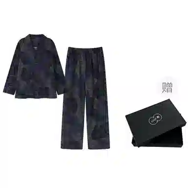 好福份 牛仔蓝调睡衣长袖长裤 男款