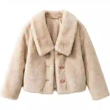 邓大喵 清新优雅百搭气质长袖皮草 女款