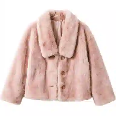 邓大喵 清新优雅百搭气质长袖皮草 女款