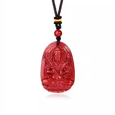 【99%高含量】 金六福吉祥 虚空藏菩萨八大守护佛生肖牛&虎守护佛本命佛本命年平安精致简约#好运 朱砂 项链 男女同款情侣款