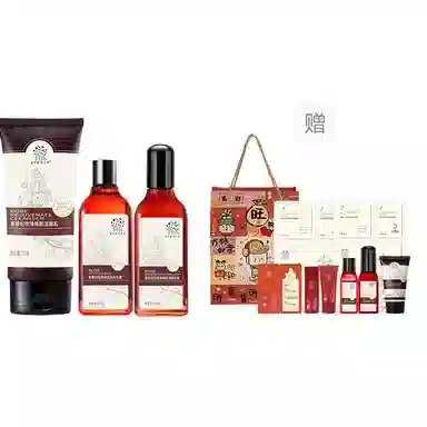 善草纪 二代玫瑰水乳洁面套装 补水保湿