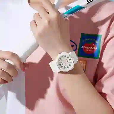 三达石英机芯户外简约男女学生同款夜光防水手表国表男女同款白色表盘