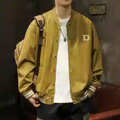 路杰邦 美式棒球服男秋季宽松工装外套男潮牌痞帅休闲夹克 男女同款