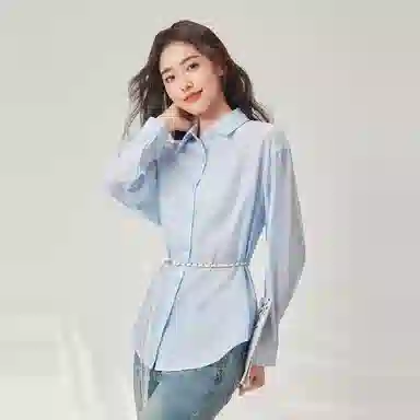 爱依服 简约纯色通勤衬衫 女款