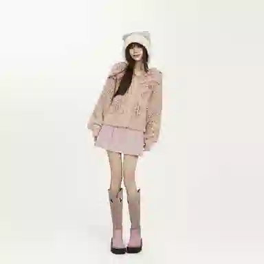 轻迎 温柔气质宽松慵懒风百搭针织衫 女款