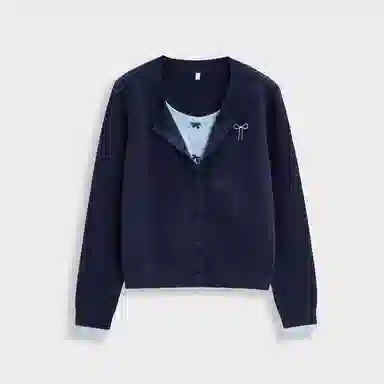 爱依服 甜美温柔假两件常规针织衫 女款