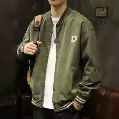 路杰邦 美式棒球服男秋季宽松工装外套男潮牌痞帅休闲夹克 男女同款