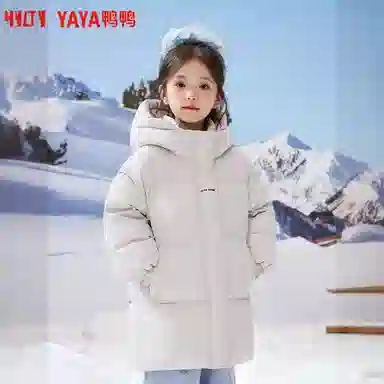 鸭鸭羽绒服 常规长袖立领宽松通勤风 青少年