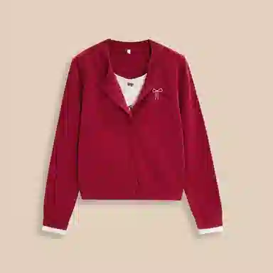 爱依服 甜美温柔假两件常规针织衫 女款