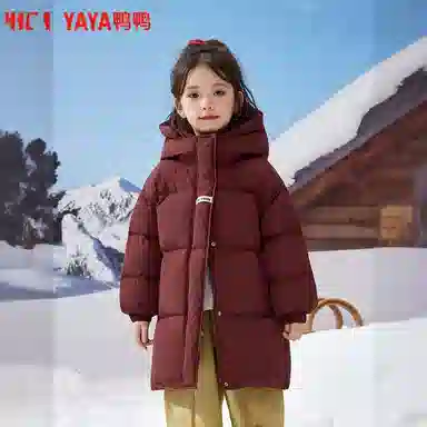 鸭鸭羽绒服 常规长袖立领宽松通勤风 青少年