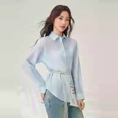 爱依服 简约纯色通勤衬衫 女款