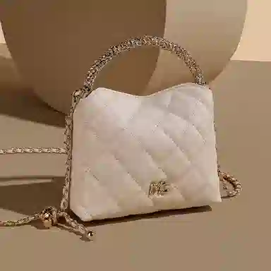 稻草人 时尚百搭精致高颜值小香风菱格包 人造革 单肩斜挎手提包 女款 多色