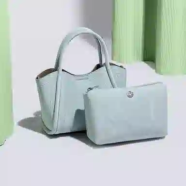 稻草人 高级感百搭经典旅游通勤简约时尚菜篮子包包 聚氨酯革 手提包 女款