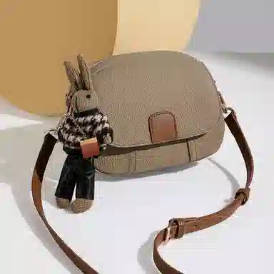 稻草人 实用通勤高级感潮流轻便 牛皮 斜挎单肩包 常规 女款 多色