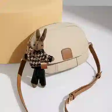 稻草人 实用通勤高级感潮流轻便 牛皮 斜挎单肩包 常规 女款 多色