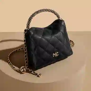 稻草人 时尚百搭精致高颜值小香风菱格包 人造革 单肩斜挎手提包 女款 多色