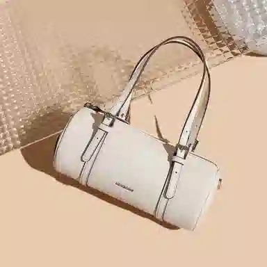 稻草人 经典百搭时尚通勤 牛皮 单肩手提包 女款