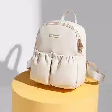 稻草人 美式潮流时尚百搭运动休闲高颜值通勤旅行大容量 合成革 双肩包 常规 女款 多色