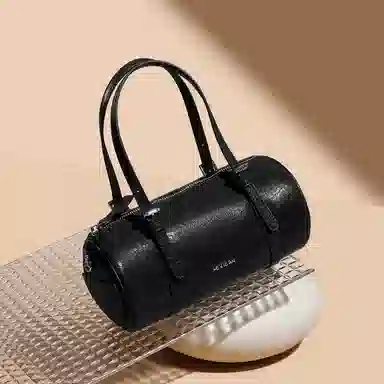 稻草人 经典百搭时尚通勤 牛皮 单肩手提包 女款