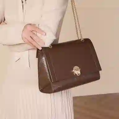 稻草人 高级感链条包通勤 聚氨酯 斜挎单肩包 女款