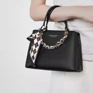 稻草人 精致百搭丝巾质感百搭 聚氨酯革 斜挎单肩手提包 女款 多色