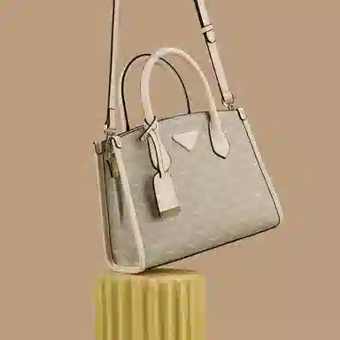 稻草人 简约时尚老花满印高级感复古 聚氨酯 单肩斜挎手提包 常规 女款 焦茶咖/香槟色/杏仁白