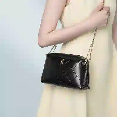 稻草人 经典复古时髦纯色链条高质感简约日常通勤实用轻便潮流 聚氨酯革 单肩包 常规 女款 多色