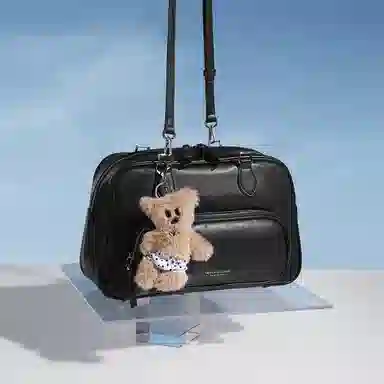 稻草人 高级感百搭通勤大学生上课 聚氨酯 波士顿包手提腋下单肩斜挎包 女款 黑色/深棕色