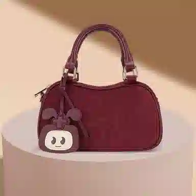 稻草人 琥珀流光系复古风百搭少时尚满印通勤小拎包 织物 手提包 常规 女款 多色