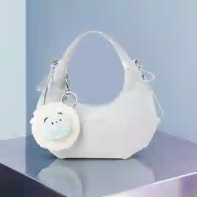 可写贺卡 稻草人 甜酷毛绒挂件日常通勤出游时尚 聚氨酯革 手提包 常规 女款 多色